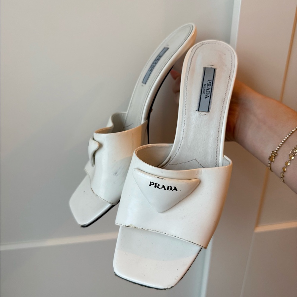 Prada Cream Women's Mules